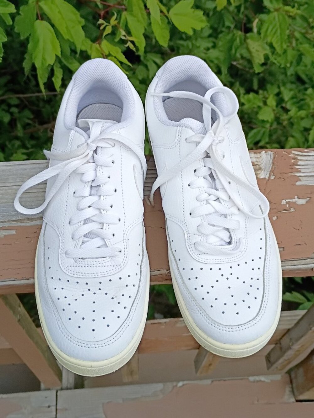 Nike white Court Vision sneakers sz 10 - Picture 2 of 11